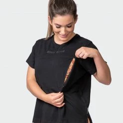Muscle Nation Elevate Maternity Tee - Black 30% EOFY SALE