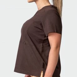 Muscle Nation Elevate Maternity Tee - Cocoa 30% EOFY SALE