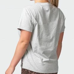 Muscle Nation Elevate Maternity Tee - Light Grey Marl 30% EOFY SALE