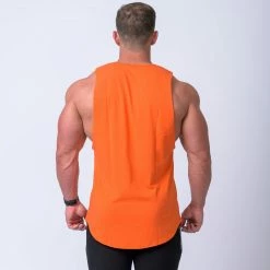 Muscle Nation Mens Embroidery Tank - Orange