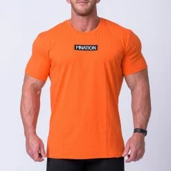 Muscle Nation Mens Embroidery Tee - Orange