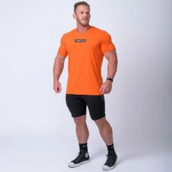 Muscle Nation Mens Embroidery Tee - Orange 8 Muscle Nation Mens Embroidery Tee - Orange