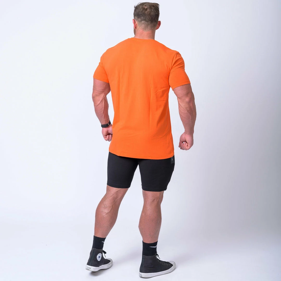 Muscle Nation Mens Embroidery Tee - Orange 6 Muscle Nation Mens Embroidery Tee - Orange