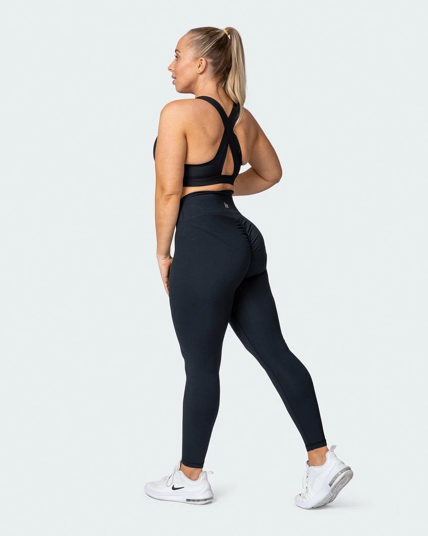 Muscle Nation Everyday Scrunch Ankle Length Leggings - Black 4 Muscle Nation Everyday Scrunch Ankle Length Leggings - Black