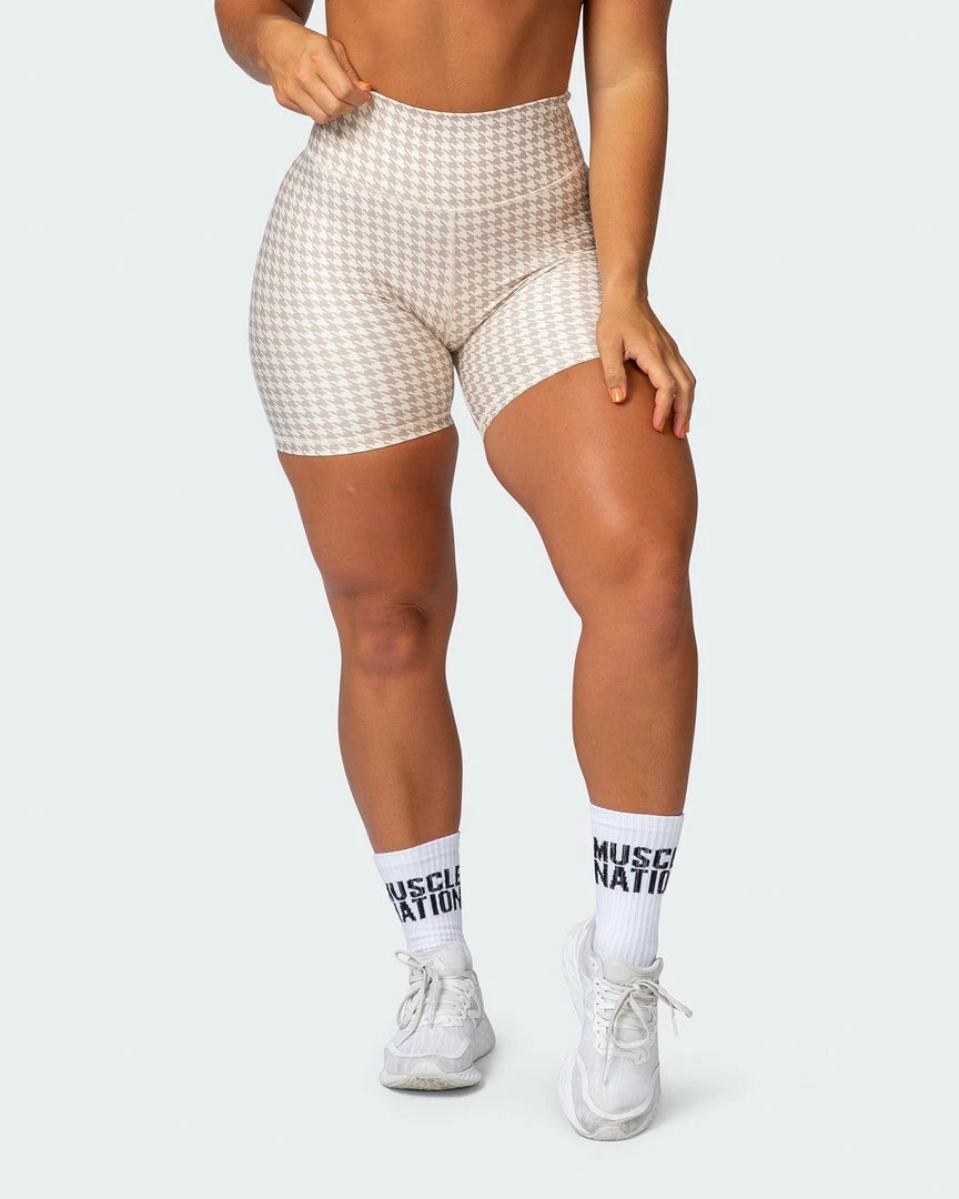 Muscle Nation Everyday Scrunch Bike Shorts - Houndstooth Print 30% EOFY SALE 3 Muscle Nation Everyday Scrunch Bike Shorts - Houndstooth Print 30% EOFY SALE