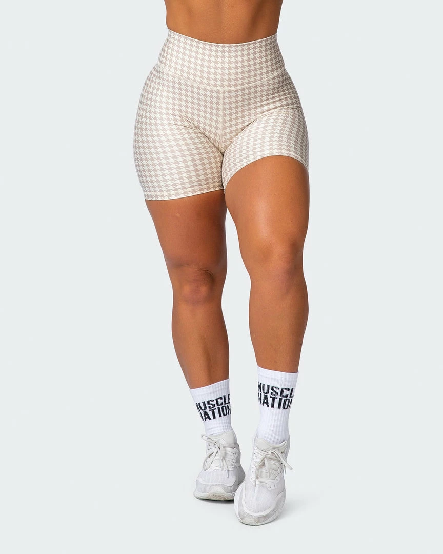 Muscle Nation Everyday Scrunch Bike Shorts - Houndstooth Print 30% EOFY SALE 4 Muscle Nation Everyday Scrunch Bike Shorts - Houndstooth Print 30% EOFY SALE