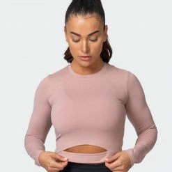 Muscle Nation Half Time Long Sleeve - Fawn Womens