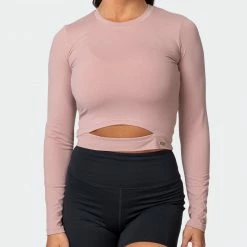 Muscle Nation Half Time Long Sleeve - Fawn Womens