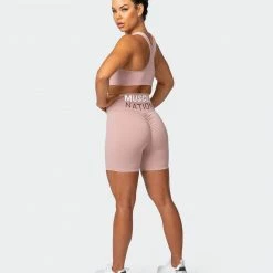 Muscle Nation Prize Fighter Bike Shorts - Fawn W/ White & Wine Womens 14 Muscle Nation Prize Fighter Bike Shorts - Fawn W/ White & Wine Womens