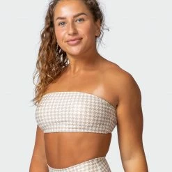 Muscle Nation Flair Bandeau - Houndstooth Print 30% EOFY SALE