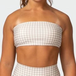 Muscle Nation Flair Bandeau - Houndstooth Print 30% EOFY SALE