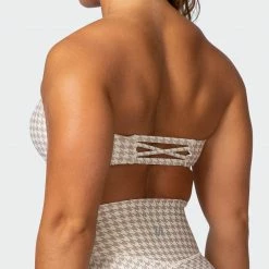 Muscle Nation Flair Bandeau - Houndstooth Print 30% EOFY SALE