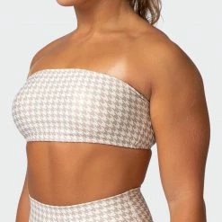 Muscle Nation Flair Bandeau - Houndstooth Print 30% EOFY SALE