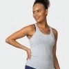 Muscle Nation Focus Tank - Light Grey Marl