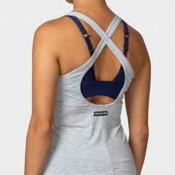 Muscle Nation Focus Tank - Light Grey Marl