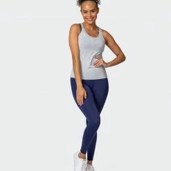 Muscle Nation Focus Tank - Light Grey Marl