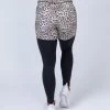 Muscle Nation Two Tone Scrunch Leggings - Yellow Leopard / Black Scrunch Bum 1 Muscle Nation Two Tone Scrunch Leggings - Yellow Leopard / Black Scrunch Bum