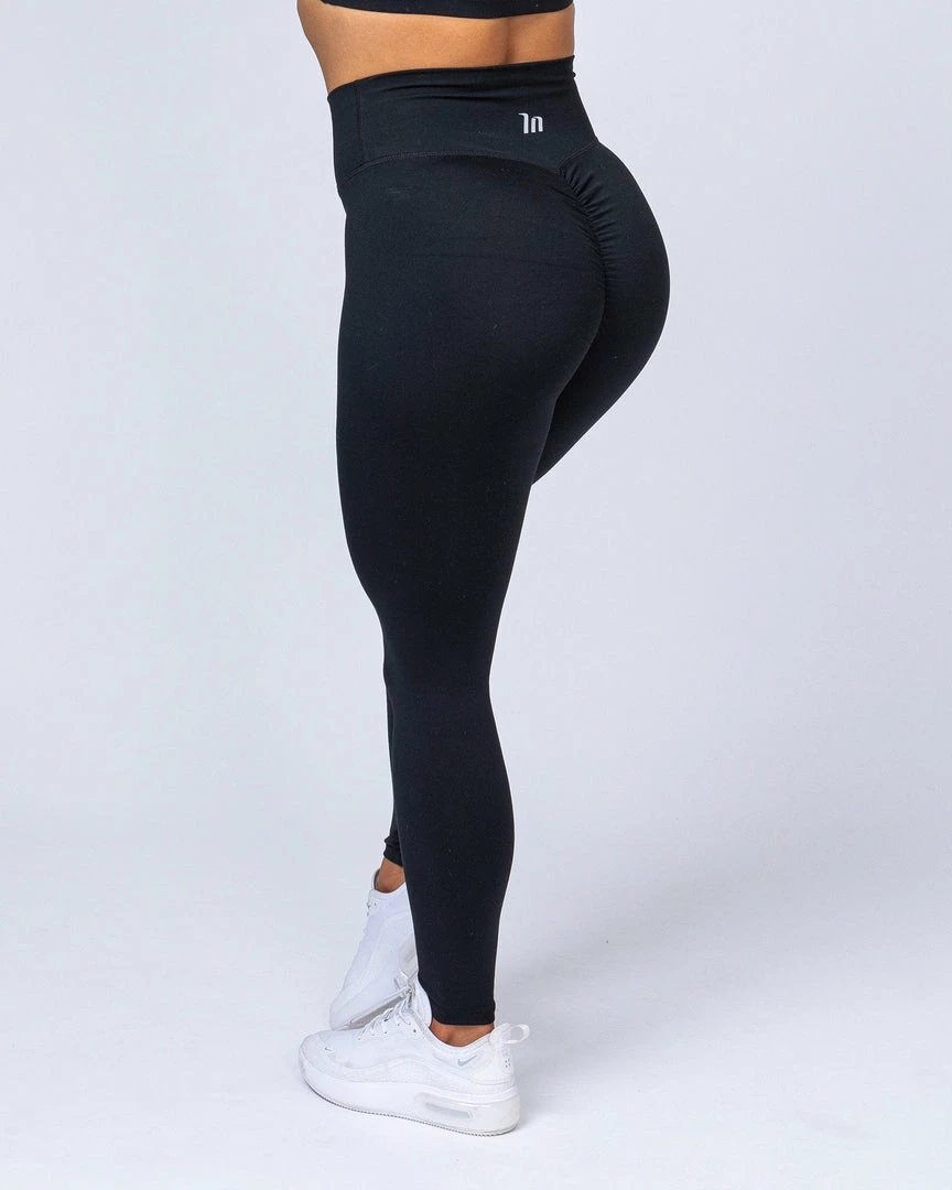 Muscle Nation Signature Full Length Scrunch Leggings - Black 5 Muscle Nation Signature Full Length Scrunch Leggings - Black