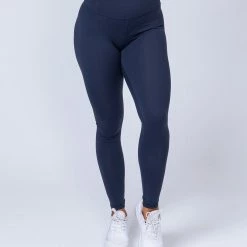 Muscle Nation Signature Full Length Scrunch Leggings - Navy Blue
