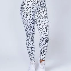 Muscle Nation Scrunch Bum Signature Full Length Scrunch Leggings - Snow Leopard