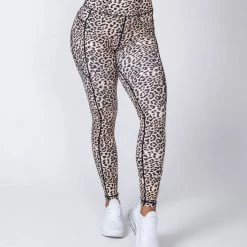 Muscle Nation Full Length Pocket Leggings - Yellow Leopard Womens 11 Muscle Nation Full Length Pocket Leggings - Yellow Leopard Womens