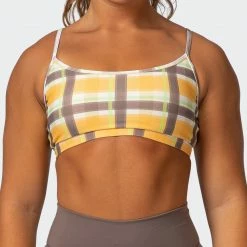 Muscle Nation Function Bra - Checked Out Print 30% EOFY SALE