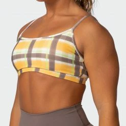 Muscle Nation Function Bra - Checked Out Print 30% EOFY SALE