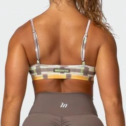 Muscle Nation Function Bra - Checked Out Print 30% EOFY SALE