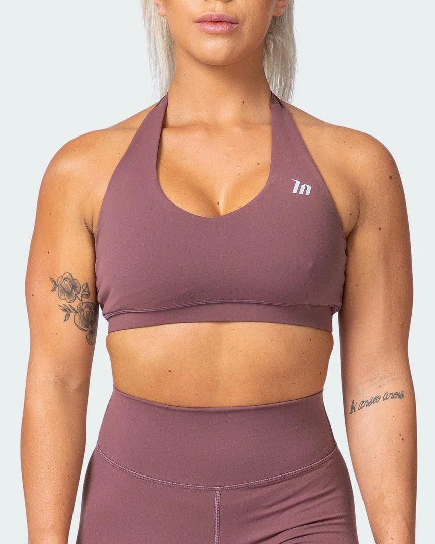 Muscle Nation Halter Bra - Dusk Womens 8 Muscle Nation Halter Bra - Dusk Womens