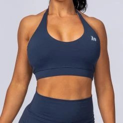 Muscle Nation Halter Bra - Navy