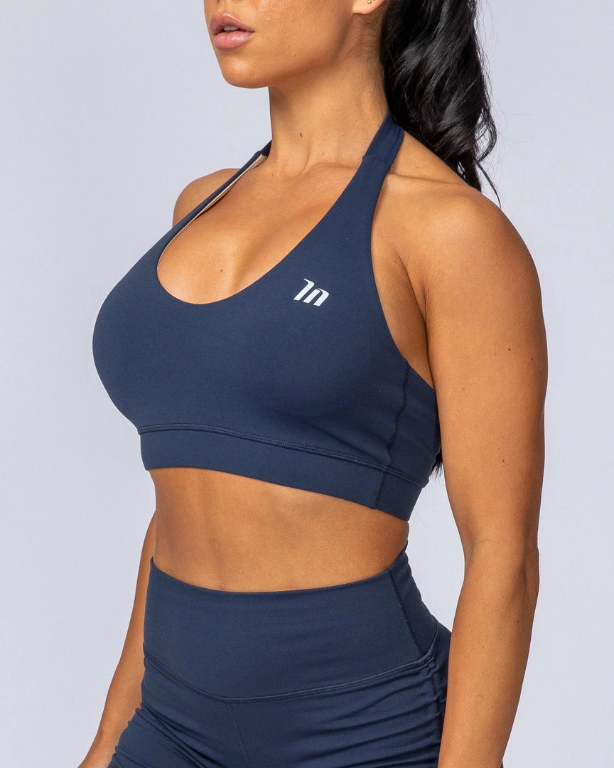 Muscle Nation Halter Bra - Navy 4 Muscle Nation Halter Bra - Navy