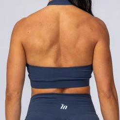 Muscle Nation Halter Bra - Navy 12 Muscle Nation Halter Bra - Navy
