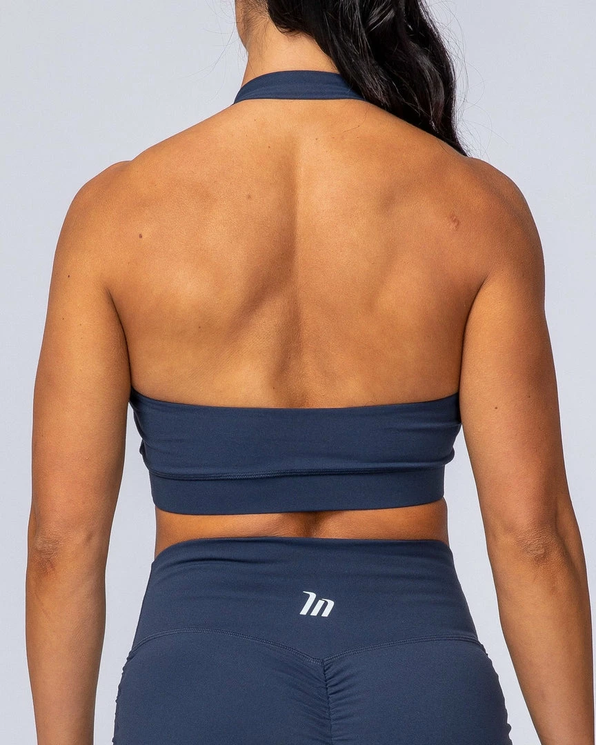 Muscle Nation Halter Bra - Navy 7 Muscle Nation Halter Bra - Navy