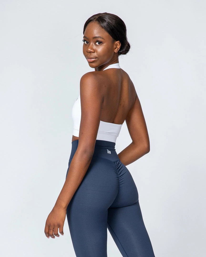 Muscle Nation 30% EOFY SALE Halter Bra - White 3 Muscle Nation 30% EOFY SALE Halter Bra - White