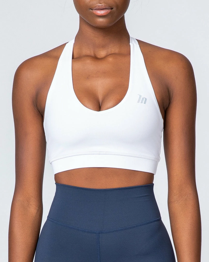 Muscle Nation 30% EOFY SALE Halter Bra - White 4 Muscle Nation 30% EOFY SALE Halter Bra - White