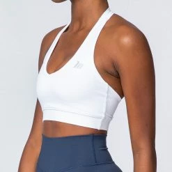 Muscle Nation 30% EOFY SALE Halter Bra - White 14 Muscle Nation 30% EOFY SALE Halter Bra - White