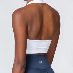 Muscle Nation 30% EOFY SALE Halter Bra - White 15 Muscle Nation 30% EOFY SALE Halter Bra - White