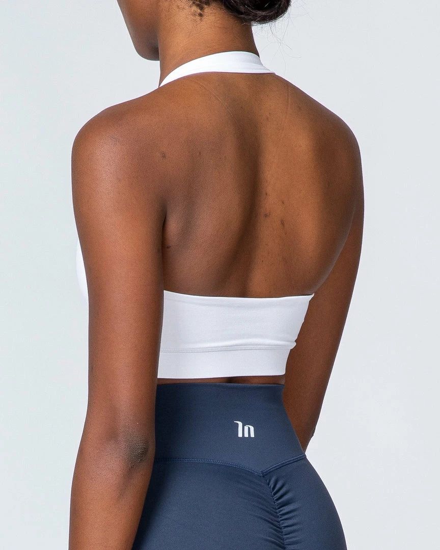 Muscle Nation 30% EOFY SALE Halter Bra - White 6 Muscle Nation 30% EOFY SALE Halter Bra - White