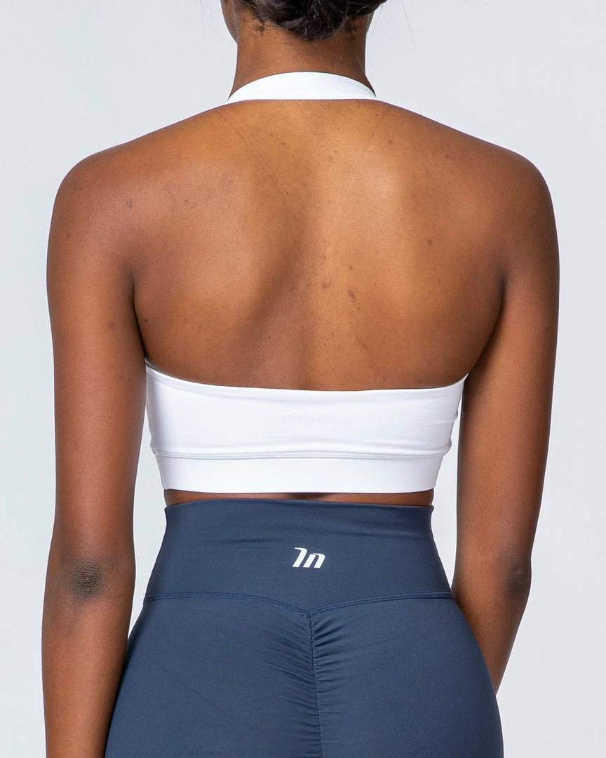 Muscle Nation 30% EOFY SALE Halter Bra - White 8 Muscle Nation 30% EOFY SALE Halter Bra - White
