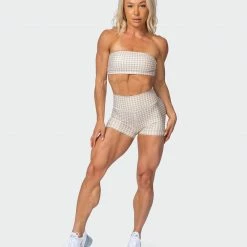 Muscle Nation HBxMN Flair Booty Shorts - Houndstooth Print 16 Muscle Nation HBxMN Flair Booty Shorts - Houndstooth Print