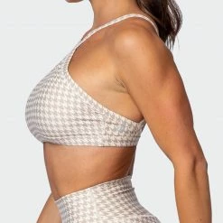 Muscle Nation Womens HBxMN Instinct Bralette - Houndstooth Print