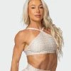 Muscle Nation Womens HBxMN Instinct Bralette - Houndstooth Print