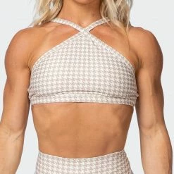 Muscle Nation Womens HBxMN Instinct Bralette - Houndstooth Print