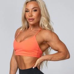 Muscle Nation HBxMN Sun Kissed Bralette - Hot Coral Womens