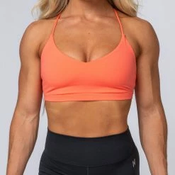 Muscle Nation HBxMN Sun Kissed Bralette - Hot Coral Womens
