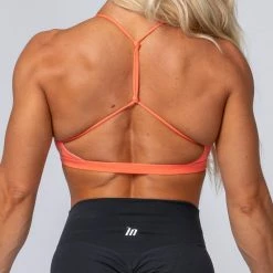 Muscle Nation HBxMN Sun Kissed Bralette - Hot Coral Womens