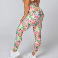 Muscle Nation Womens HBxMN Sweetheart Ankle Length Leggings - Tropical Floral