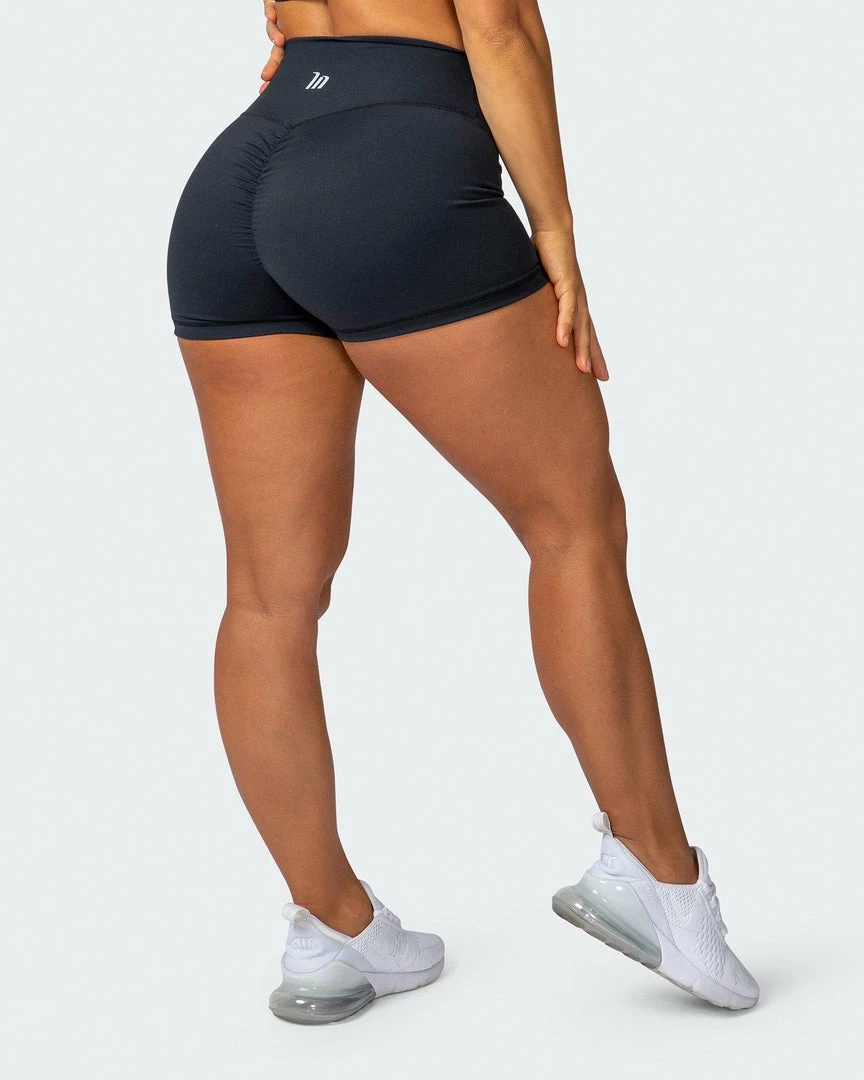 Muscle Nation 30% EOFY SALE Signature Scrunch Booty Shorts - Black 3 Muscle Nation 30% EOFY SALE Signature Scrunch Booty Shorts - Black