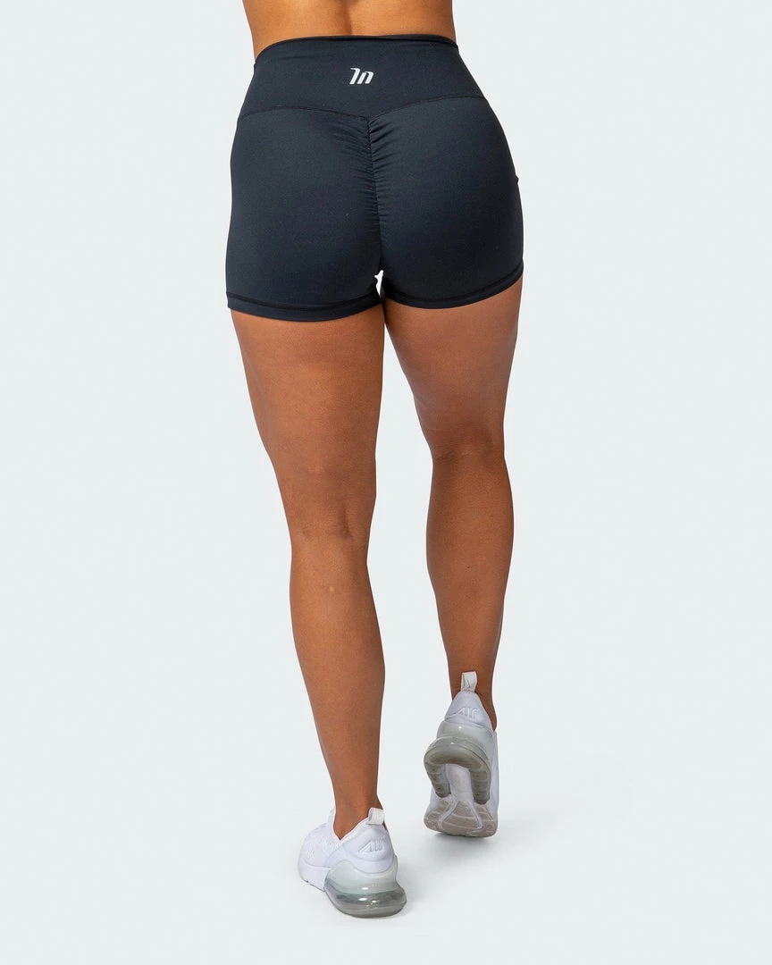 Muscle Nation 30% EOFY SALE Signature Scrunch Booty Shorts - Black 4 Muscle Nation 30% EOFY SALE Signature Scrunch Booty Shorts - Black