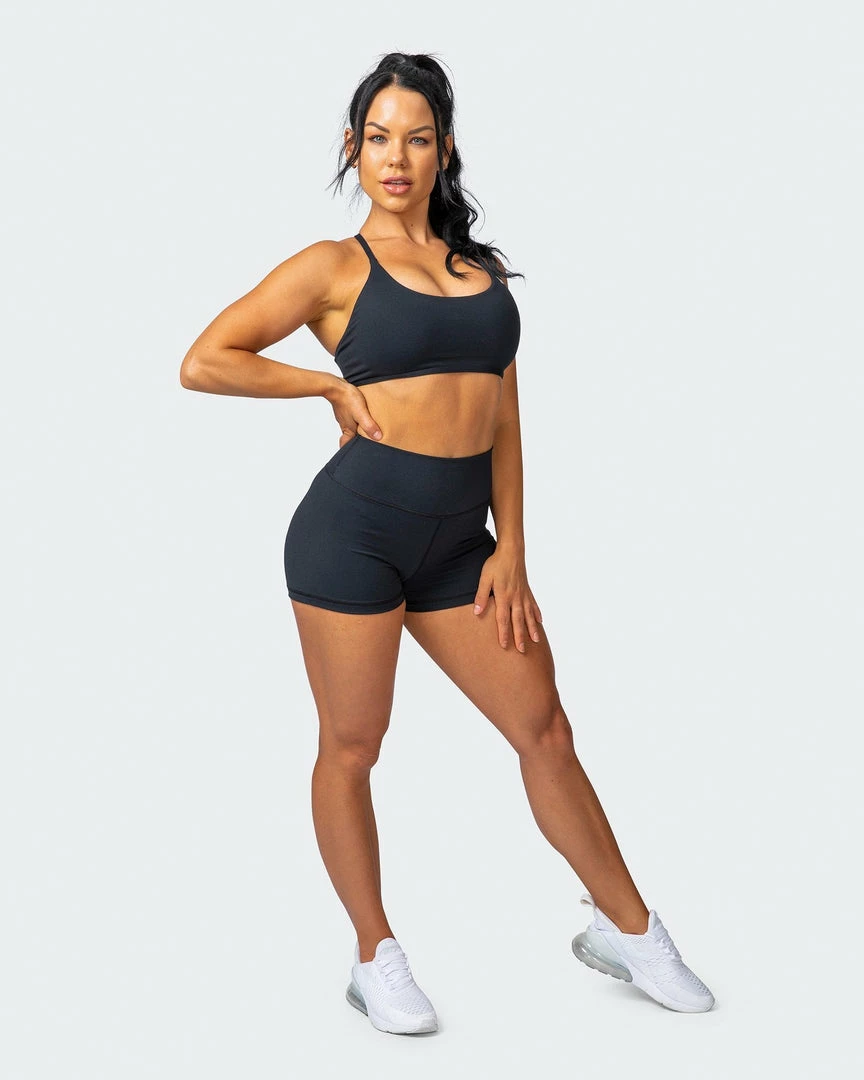 Muscle Nation 30% EOFY SALE Signature Scrunch Booty Shorts - Black 9 Muscle Nation 30% EOFY SALE Signature Scrunch Booty Shorts - Black